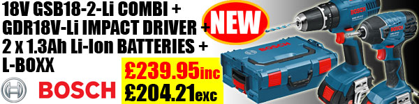 Bosch GSB182LiTP Twin Pack �239.95inc