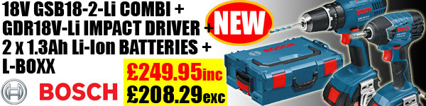 Bosch GSB182LiTP Twin Pack �239.95inc