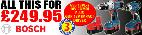 Bosch GSB18VE2 Combi Pack �249.95