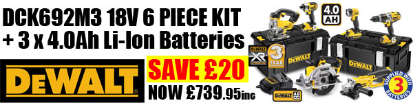 Dewalt DCK692M3 6 Pice Kit SAVE �30 Now �729.95
