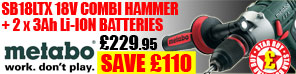 Metabo SB18LTX �239.95 SAVE �100