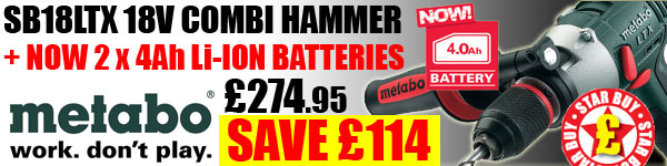 Metabo SB18LTX 2 x 4.0Ah Batteries �259 SAVE �130