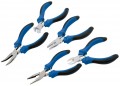 DRAPER 5 PIECE SOFT GRIP MINI PLIERS SET �6.99 Carbon Steel Hardened And Tempered. The Jaws And Cutting Edges Are Induction Hardened With Captive Double Leaf Springs And Soft Grip Handles. Display Packed.contents: Flat Nose Pliers, Long Nose Plier