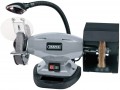 DRAPER 150MM 370W 240V BENCH GRINDER WITH WIRE WHEEL AND WORKLIGHT �84.95 Features:
&nbsp;
Heavy Duty Machine With Worklight, Designed For Use In The Garage Or Workshop. 
One Coarse And One Wire Wheel, Adjustable Eye Protection Shields, Spark Deflectors, Wheel Guards, To
