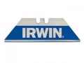 IRWIN BI METAL KNIFE BLADES (100) 10504243 �33.94 Irwin Bi-metal Blue Blades Pack Of 100 10504243unique Bi-metal Virtually Unbreakable Bladesoffer Up To 3x Life Of Standard Carbon Bladesideal For All Cutting Jobs: Reduce Accidents, Fit All Standard K