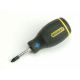 STANLEY 167063 DYNAGRIP PRO SCREWDRIVER STUBBY  PZ1 �3.91