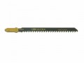 ULTRA   8003-CV    JIGSAW BLADES (5) WOOD  T111C �2.97 Ultra Jigsaw Blades

Aeg And Hitachi Fitting.

Chrome Vanadium Steel With Raker Set Teeth For Cutting Wood (up To 60mm), Plastics And Chipboard.

10tpi.  

Overall Length 4in (100mm).

Pack 