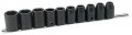 DRAPER EXPERT 10 PIECE 1/2\" SQUARE DRIVE HI-TORQ METRIC IMPACT SOCKET SET ON A RAIL �30.85 Expert Quality, 6 Point Sockets Forged From Chrome Vanadium Steel Hardened, Tempered And Chemically Blacked For Corrosion Protection. Hole For Accessory Spring-loaded Ball. For Use With Air, Electric 