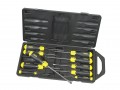 Stanley Cushion Grip Screw driver Set 10 piece  2 65 014 �16.95 Cushion Grip Screwdriver. 
Chrome Plated Bar, Corrosion Resistant. Soft Grip Handle, Provides Excellent Torque And Comfort. Smooth Domed End For Fast Spinning Action , Speed And Comfort. Large Diamet