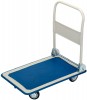 DRAPER PLATFORM TROLLEY WITH FOLDING HANDLE �38.95 Tough Steel Construction With Rubber Protective Edges, Heavy Duty Matting On Carrying Surface And Four Heavy Duty Rubber Tyred Castors (two Fixed And Two Swivelling). Handle Folds Away For Convenient 