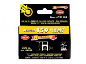 ARROW INSULATED STAPLES (300) 8X8MM CLEAR