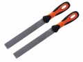 BAHCO 4-154-08-2-2 HOMEOWNERS FILE SET �19.99 Sandvik San154 Set Of 2 Handled Files - 8ina Set Of 2 Handled Files Suitable For Homeowners.consumer Guidance And Information Is Provided On The Packaging.2 File Set.1 For Wood - 1 Side - Bastard Rasp