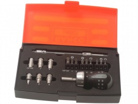 Bahco Stubby Ratchet Screwdriver Set 18Pc