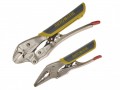 C H Hanson Automatic Locking Plier Set of 2 180mm  & 250mm Mixed Jaw Soft Grip �29.95 A 2 Piece Set Of Automatic Adjusting Pliers With Soft Grip Handles, Consisting Of A&nbsp;10 Inch Curved Jaw&nbsp;and A&nbsp;7 Inch Needle Nose. The Patented Design Automatically Locks On Any Size With