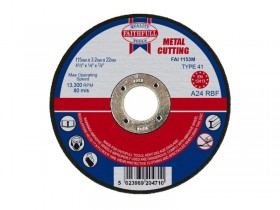 FAITHFULL  CUT OFF WHEEL 115X3.2X22 METAL FOR 5