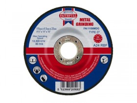 FAITHFULL  DEP CENTRE GRIND DISC 115X6X22 METAL (25)
