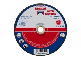 FAITHFULL  DEP CENTRE GRIND DISC 230X6X22 METAL FOR 25