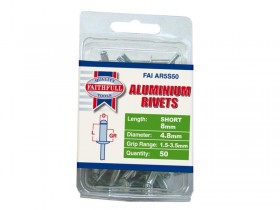 FAI/FULL ALUMINIUM RIVETS (50)  5MM SHORT