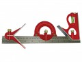 Faithfull Combination Square Set 300mm (12 in) �12.20 Combination Squares Feature Engraved Stainless Steel Rulers With Strong Metal Sliding Bodies The Handle Features A Scriber And A Spirit Level.at Least 10 Different Uses Including: 300 Mm Measure With 