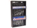 Faithfull Combination Spanner CV Set 18 Piece 6-25mm �44.99 Professional High Quality Combination Spanners, Forged From Chrome Vanadium Steel, Hardened, Tempered And Satin Chrome Plated For Corrosion Protection. Manufactured To Din 3113. Broached Jaws And Ring