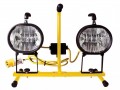 Faithfull Power Plus Heavy-Duty Twin Head Sitelight with Tripod 1000w 110 Volt �28.95 A Portable High Power Light Source. Featuring Twin 500 Watt Lamps That Can Be Angled And Tilted To The Best Working Position. Lamps Are Fitted With Tempered Glass And A Wire Guard Of Added Safety.supp