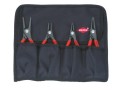 KNIPEX 001957 CIRCLIP PLIER 4PC SET IN TOOL ROLL £69.99 Knipex 00 19 57 Set Of Circlip Pliers