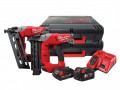 Milwaukee M18 FPP2H-522X Nail Gun Twin Pack 18V 1 x 5.0Ah & 1 x 2.0Ah Li-Ion £799.95 The Milwaukee M18 Fpp2h-522x Nail Gun Twin Pack, Contains The Following:
1 X 18 Volt M18 Cn16ga Fuel™ 16g Angled Nailer With Ready To Fire Nail Technology, That Eliminates Ramp-up Time Betwee