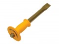 Roughneck Cold Chisel + Grip 1in x 12in �11.75 Hardened And Tempered Steel, Hexagonal Shank A Sand Blast Finish With A Polished Tip And Domed And Chamfered Striking Face.ergonomically Designed Grip Made From Strong Pvc Material For Protection Agai