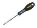 Stanley FatMax Screwdriver Pozi Pz1 x 100mm �4.23 Fatmax ®  Screwdriver. Chrome Vanadium Steel Bar Allows For High Torque And Reduces The Chance Of Tip Breakage. Soft Grip Handle, Perfect Combination Of Great Grip Plus Reduces Fatigue. Colour Coded 