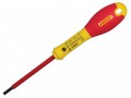 Stanley FatMax Screwdriver Insulated Parallel 2.5mm x 50mm �3.71 Fatmax � Screwdriver. 


Individually Tested To 10,000 Volts 

Chrome Vanadium Steel Bar Allows For High Torque And Reduces The Chance Of Tip Breakage. 

Soft Grip Handle, Perfect Combination O