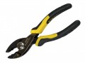 Stanley FatMax Slip Joint Plier 6in 0-84-645 �12.32 Chrome Steel Alloy Forgings, Fully Hardened And Tempered. Induction Hardened Jaws Push Lock Adjustment Button.ergonomic Bi-material Handles Provide A Comfortable And Controlled Grip. 