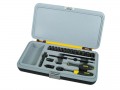 Stanley FatMax Socket Set 30 Piece 1/4 Drive Black �70.39 Fatmax 30 Piece 1/4in Square Drive Socket Setset Contains:- 1/4in Black Chrome Microtough Ratchet 72 Tooth Ratchet Mechanism Gives 5 Degree Minimum Working Arc For Use In Confined Areas.- Extention Ba