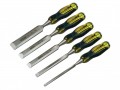 Stanley FatMax Thru Tang Chisel 5 Piece Set �51.95 Superior Thru Tang Design Handle For Extra Strength Reassurance And Durability.steel Striking Cap Can Be Used With A Steel Hammer For Increased Force At The Point Of Contact.quality Chrome Alloy (ball