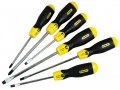 Stanley Cushion Grip Screwdriver Set 6pc 5-98-001 �17.99 The Stanley 598001 Is A Set Of 6 Cushion Grip Screwdrivers. Each Screwdriver Has A Corrosion Resistant, High Grade Chrome Plated Steel Bar Which Provides Added Strength And Helps To Reduce The Chance 