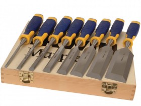 Marples/Irwin MS500 Chisel Set 6pc 1/4, 3/8, 1/2, 3/4, 1, 1.1/4in  + 2 Chisels foc 1.1/2 & 2 in