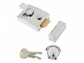 Yale Locks 89 Deadlock Nightlatch Chrome Finish 60mm Backset Boxed �39.43 The Yale 89 Series Deadlocking Standard Nightlatch Security Locks Are Some Of The Most Widely-used Front Door Latches. They Are Key Operated From The Outside And Lever Handle Operated From The Inside.