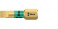 WERA BITORSION DIA SD BITS(10) SLOT 5.5X25MM £29.99 Wera Bi-torsion Screwdriver Bit - Slotted
Bi-torsion Screwdriver Bit , Bdc Series Diamond Coated. Colour Banded For Identification. The Coating Helps Prevent Cam Out Damage To The Head Of Screws. T