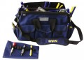 IRWIN DOUBLE WIDE TOOL BAG 10506531 WAS �39.40 �26.99 Irwin Double Wide Tool Bag 10506531
(tools Not Included)
&nbsp;
Features:
&nbsp;
The Irwin Double-wide Toolbag Has Two Large Separate Compartments With Multiple Pockets
For More Capacity And Inc