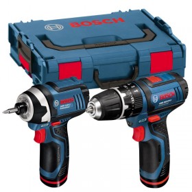 BOSCH 108VLiTWiN 10.8V Twinpack GSB 10.8-2-LI + GDR 10.8-LI In One L-Boxx (2 x 1.3 Ah)