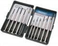 DRAPER 11 PIECE JEWELLERS SCREWDRIVER SET �3.99 Hardened Tool Steel Precision Ground Blades With Nickel Plated Steel Bodies With Swivel Tops. Display Packed In Plastic Case.contents:6 Plain Slot Size: 1.0, 1.2, 1.4, 1.8, 2.4 And 3.0mm3 Cross Slot: 