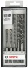 Bosch 5-piece Robust Line hammer drill bit set S4L 5,5; 6; 7; 8; 10 mm 2607019929 �17.95 5-piece Robust Line Hammer Drill Bit Set S4l Diameter Mm: 5,56,07,08,010,0 Working Length(s) Mm: 100100100100100 Total Length(s) Mm: 160160160160160 Set Size: D Shank, Shape(s): Sds-plus Material(s) T