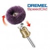 DREMEL 512 Abrasive Buffs Fine �4.17 Finishing Abrasive Buffs Medium + Course And Finishing Abrasive Buffs Fine. For Precise And Delicate Material Removal On Metal, Glass, Wood And Plastic. The Flexible Material Enables To Work On Tight 