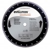 EVOLUTION 355MM DIAMOND BLADE �49.95 Evolution 355mm Diamond Blade
&nbsp;
A High Quality Diamond Blade. Able To Cut Natural Stone, Concrete, Brick, Paving Slabs & Ceramics Can Be Cut.
&nbsp;
Specifications


Blade Diameter &nb