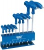 DRAPER 9 PIECE T HANDLE TX-STAR KEY SET �19.53 Expert Quality, High Leverage Key Set With Conventional Draper Tx-star Chemically Blacked End On The Long Arm And Tamperproof Draper Tx-star End On The Short Arm. Arms Manufactured From Scnm Steel Har