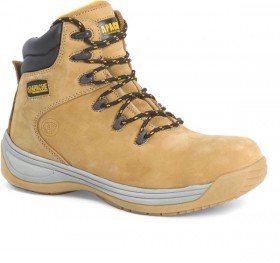 Apache AP314CM Wheat Full Grain Leather Safety Hiker - Size 9