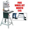 METABO BAS317 550WATT BANDSAW WITH STAND, MITRE FENCE, 160MM CAPACITY & FREE WHEEL KIT �389.95 Metabo&nbsp;bas317 Bandsaw Package
&nbsp;
*******promotion**********
Supplied With Free Wheel Kit Worth �45.00    Supplied With Stand, Rip Fence, Mitre Fence &&nbsp;4 X&nbsp;blades  Features:
