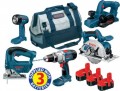 BOSCH 18V 5 PACK TURBO POWER KIT WITH 3 x 3AMP Ni-MH BATTERIES �599.00 Bosch 18v 5 Pack Turbo Power Kit With 3 X 3amp Ni-mh Batteries
&nbsp;
﻿� 5 Piece Kit� Ideal Mix Of Tools� 3 X 18 Volt 3amp Ni-mh Batteries
&nbsp;
Includes:� Gsb 18 Ve-23� Gli 18 V � Gho 18 