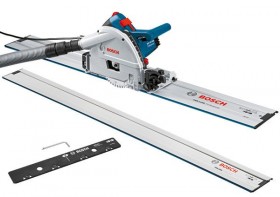 BOSCH GKT55CE 240V 1400W PROFESSIONAL PLUNGE SAW & 2 x 1.6M GUIDE RAIL & CONNECTOR