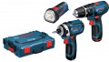 BOSCH TRIPLE PACK GSB 10.8-2-LI + GDR 10.8-LI + GLI 10.8 V-LI (2 x 1.5 Ah, L-BOXX) £179.95 Bosch Triple Pack Gsb 10.8-2-li + Gdr 10.8-li + Gli 10.8 V-li (2 X 1.5 Ah, L-boxx)
(please Note Picture On P54 Of Catalogue 21 Is Incorrect)
Contents:
gsb 10.8