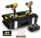DeWALT DCK285L2 18V XR Li-Ion 2 Speed Compact Hammer Drill & Impact Driver Kit �299.95